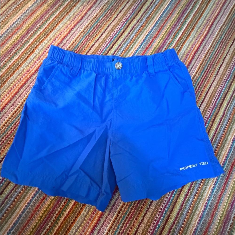 Properly Tied Blue Boys Mallard Shorts